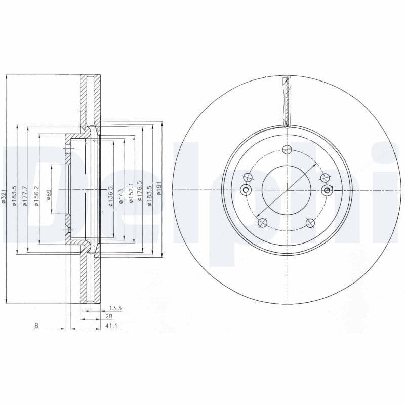 Disc frana DELPHI BG9056C