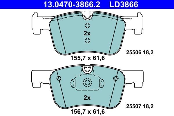 set placute frana,frana disc ATE Ceramic 13.0470-3866.2