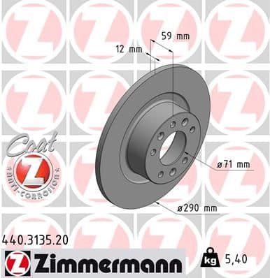 Disc frana ZIMMERMANN COAT Z 440.3135.20