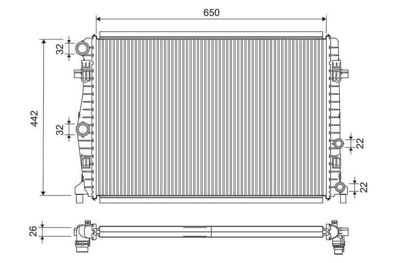 Radiator, racire motor VALEO 701285