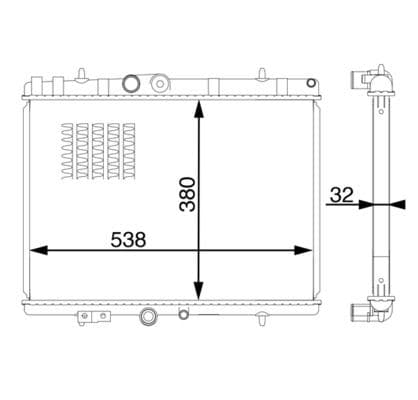 Radiator, racire motor MAHLE BEHR CR 1600 000S
