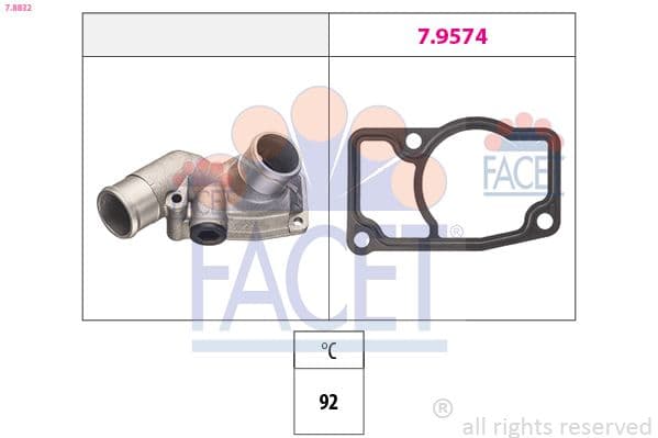 termostat,lichid racire FACET Made in Italy - OE Equivalent 7.8832
