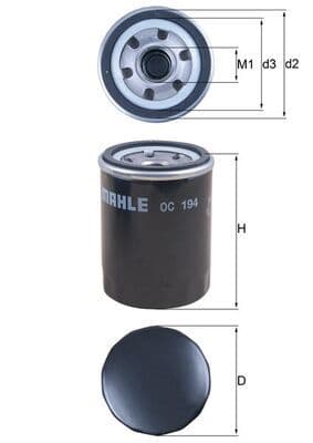 Filtru ulei MAHLE OC 194