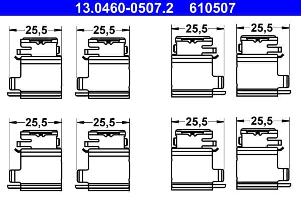 Set accesorii, placute frana ATE 13.0460-0507.2