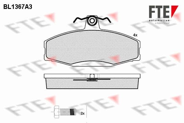 set placute frana,frana disc FTE 9010144