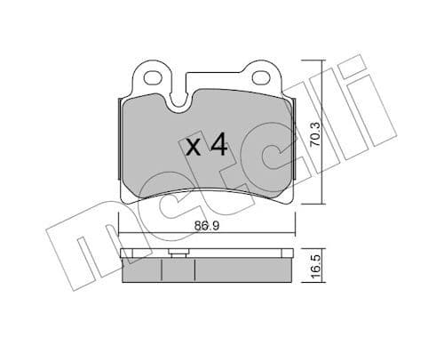 set placute frana,frana disc METELLI 22-0660-0