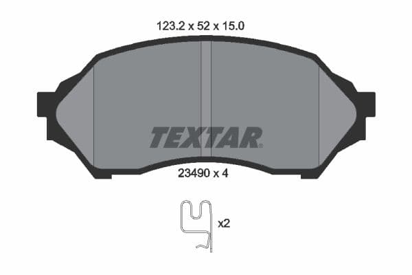 set placute frana,frana disc TEXTAR 2349002