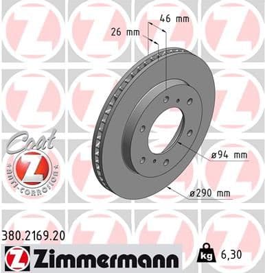 Disc frana ZIMMERMANN COAT Z 380.2169.20