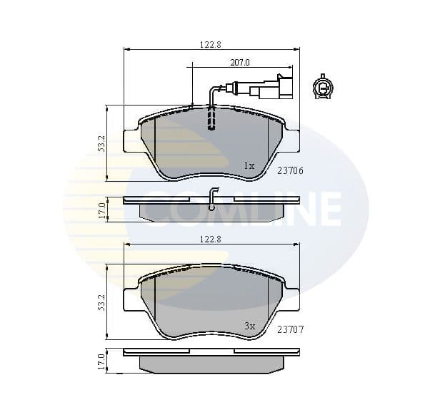 set placute frana,frana disc COMLINE CBP11702
