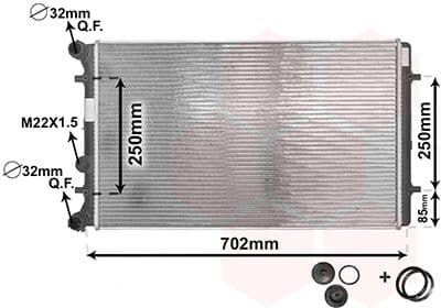 Radiator, racire motor VAN WEZEL 03002129