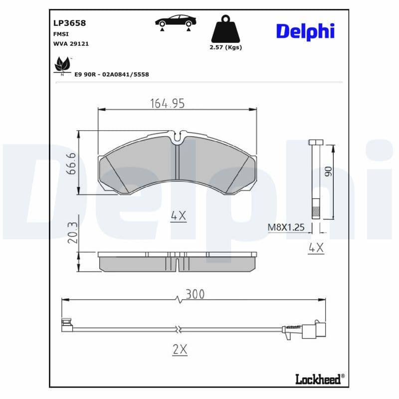 set placute frana,frana disc DELPHI LP3658