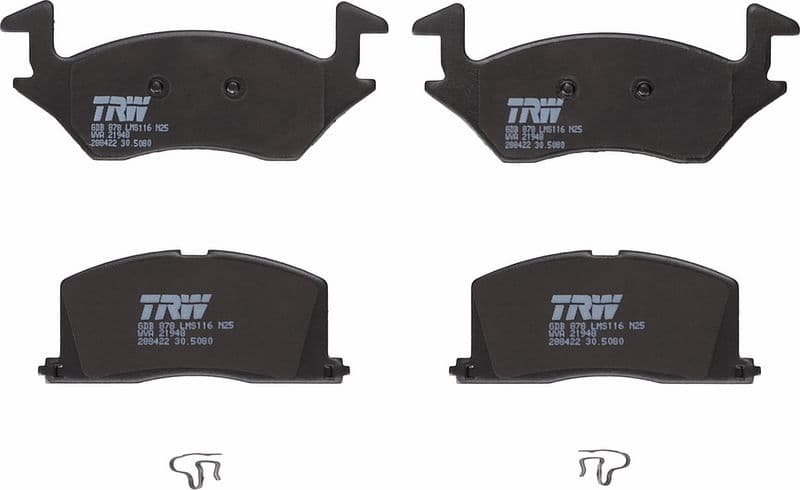 set placute frana,frana disc TRW GDB878