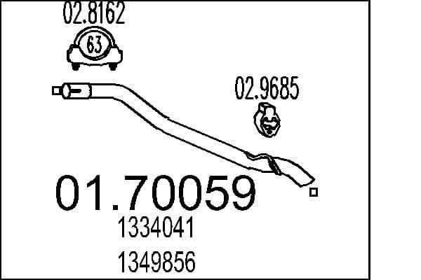 Racord evacuare MTS 01.70059