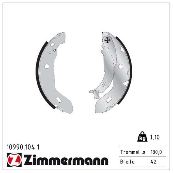Set saboti frana ZIMMERMANN 10990.104.1