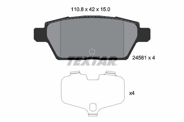 set placute frana,frana disc TEXTAR 2458101