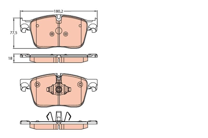 set placute frana,frana disc TRW GDB2145