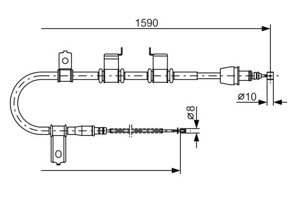 Cablu, frana de parcare BOSCH 1 987 482 072