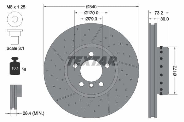 Disc frana TEXTAR PRO+ 92265025