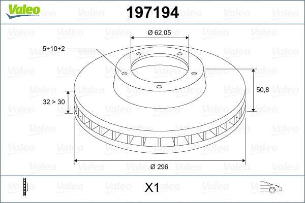 Disc frana VALEO 197194