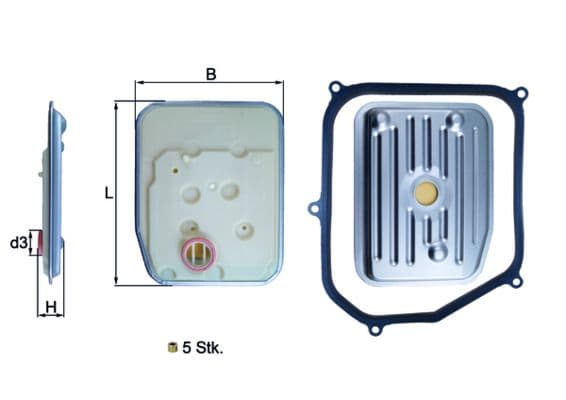 Filtru hidraulic, cutie de viteze automata MAHLE HX 147KIT