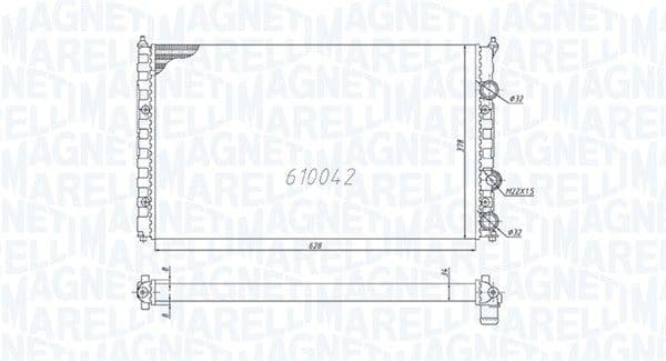 Radiator, racire motor MAGNETI MARELLI 350213838000