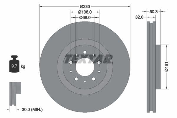 Disc frana TEXTAR PRO 92178103
