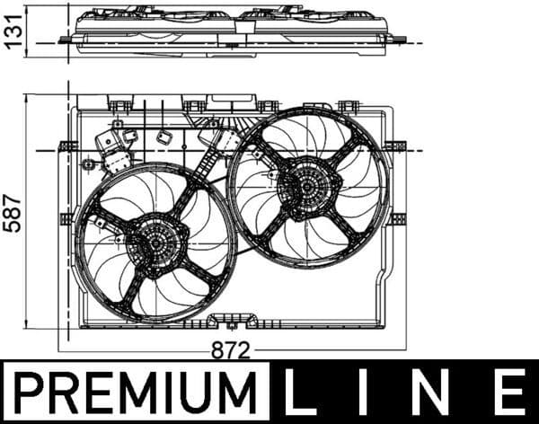 Ventilator, radiator MAHLE BEHR *** PREMIUM LINE *** CFF 228 000P