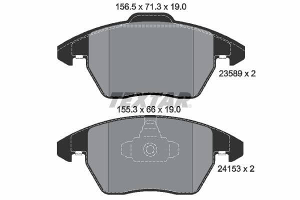 set placute frana,frana disc TEXTAR 2358901