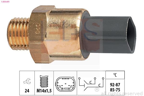 Comutator temperatura, ventilator radiator EPS 1.850.691