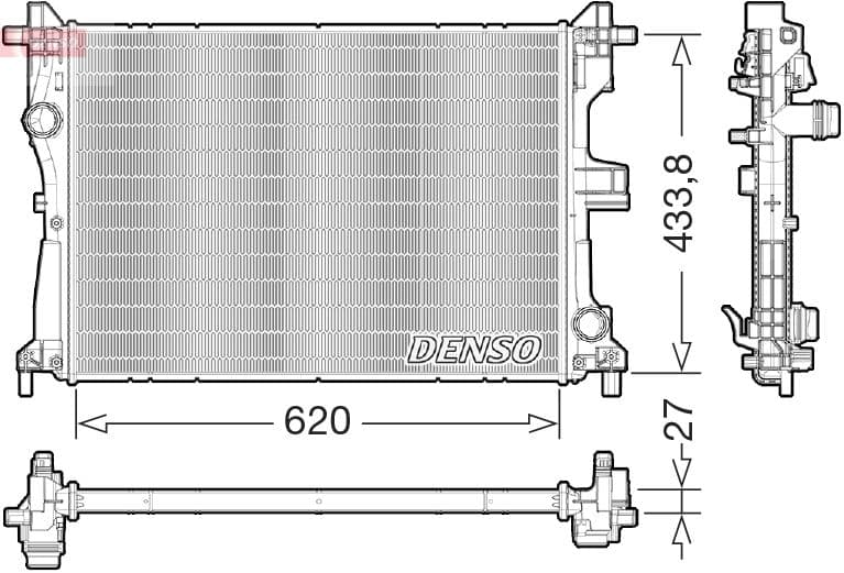 Radiator, racire motor DENSO DRM09179
