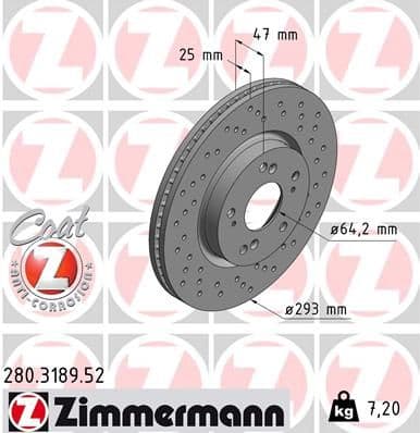Disc frana ZIMMERMANN SPORT Z 280.3189.52