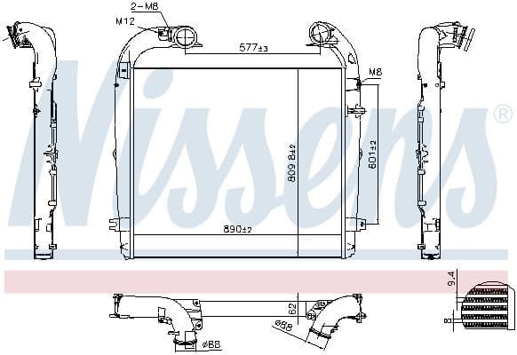 Intercooler, compresor NISSENS 961439
