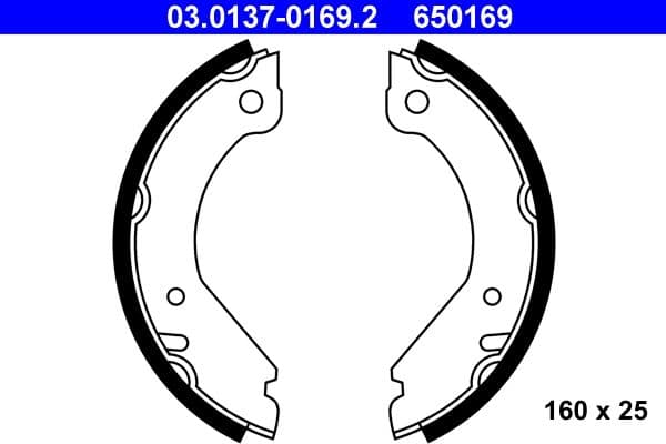 Set saboti frana, frana de mana ATE 03.0137-0169.2