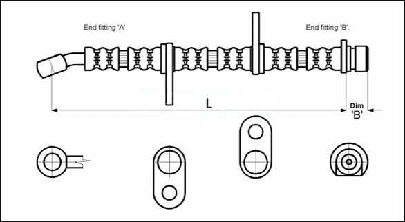 Furtun frana METZGER AUTOTEILE 4113605