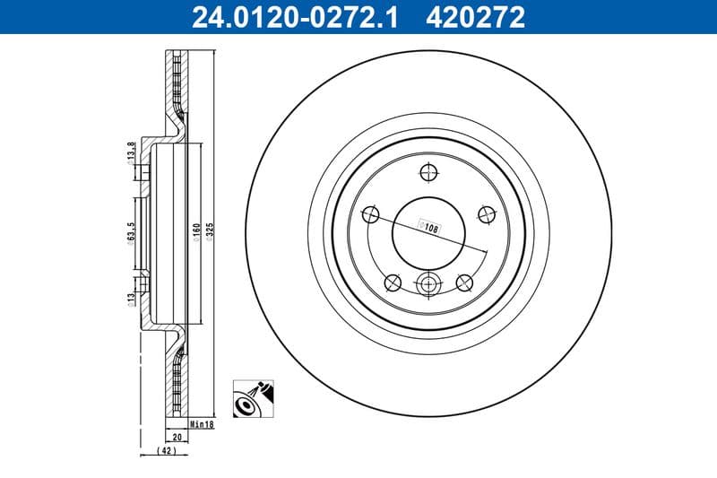 Disc frana ATE 24.0120-0272.1