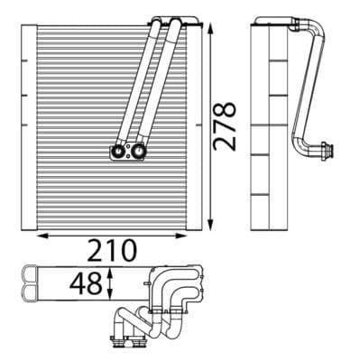 Evaporator, aer conditionat MAHLE BEHR AE 252 000S