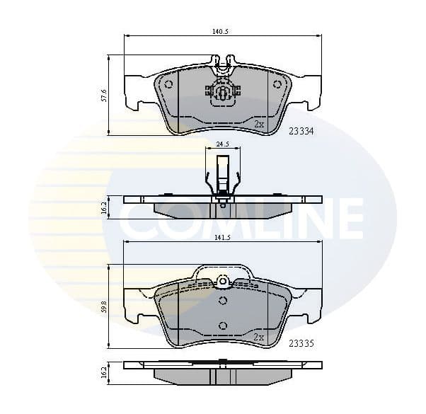 set placute frana,frana disc COMLINE CBP01118