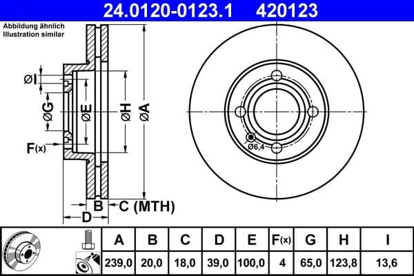 Disc frana ATE 24.0120-0123.1