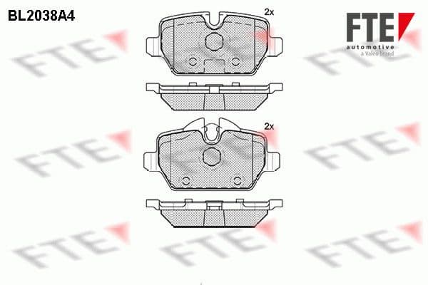 set placute frana,frana disc FTE 9010623