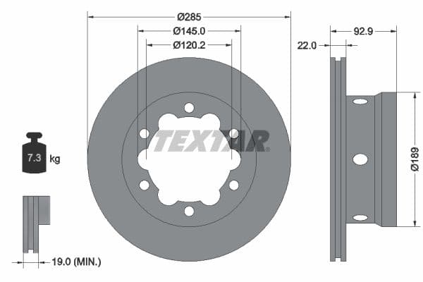 Disc frana TEXTAR PRO 92089803