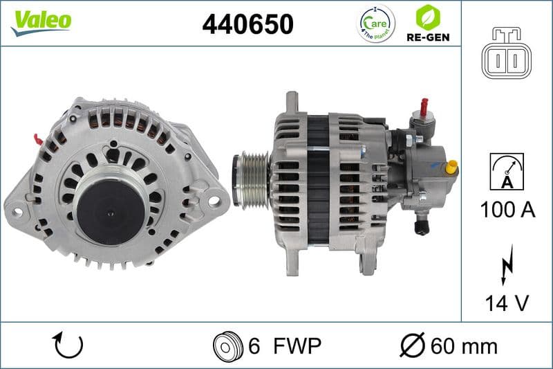 Generator / Alternator VALEO RE-GEN REMANUFACTURED 440650