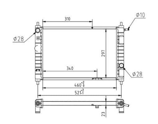 Radiator, racire motor MTR 13054368