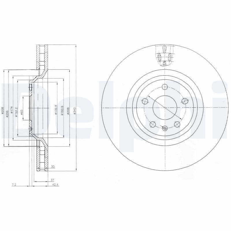 Disc frana DELPHI BG9054