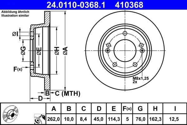 Disc frana ATE 24.0110-0368.1