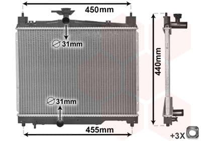 Radiator, racire motor VAN WEZEL 53002251