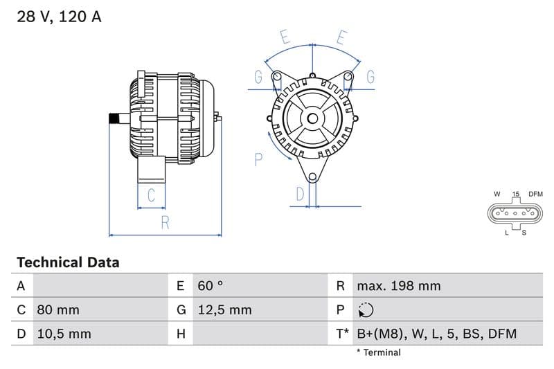 Generator / Alternator BOSCH 0 986 049 820