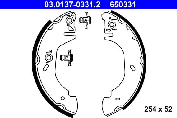 Set saboti frana ATE 03.0137-0331.2