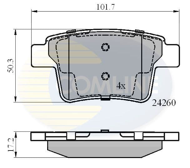 set placute frana,frana disc COMLINE CBP01557