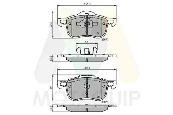 set placute frana,frana disc MOTAQUIP LVXL1326