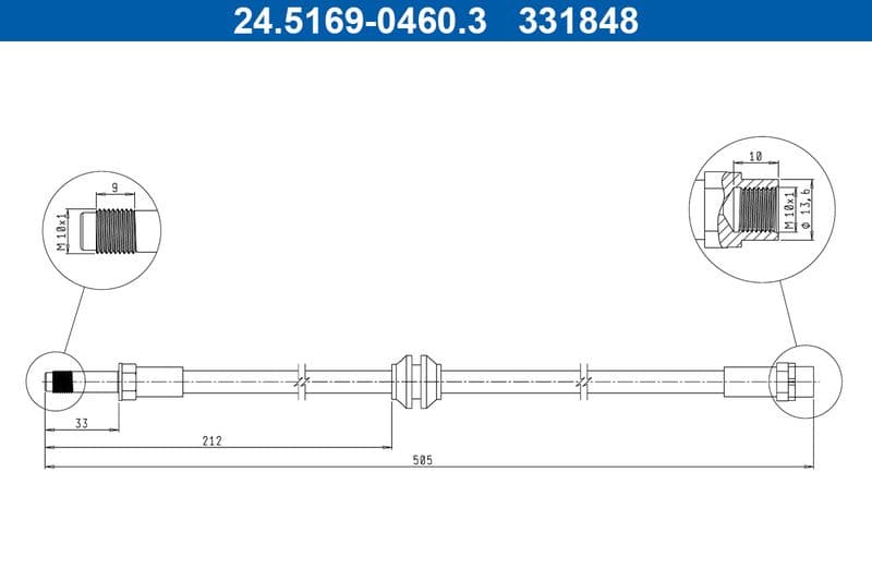 Furtun frana ATE 24.5169-0460.3